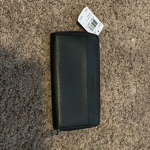 Coach Black Zip-Around Wallet